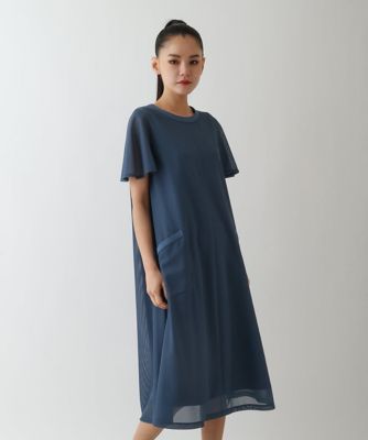 ＜HIROKO BIS（Women/小さいサイズ）＞【小さいサイズ】ラッセルメッシュＡラインワンピース
