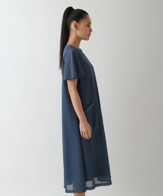 小さいサイズ】ラッセルメッシュAラインワンピース | HIROKO
