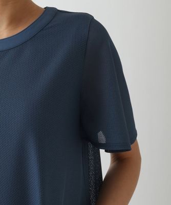 【小さいサイズ】ラッセルメッシュＡラインワンピース