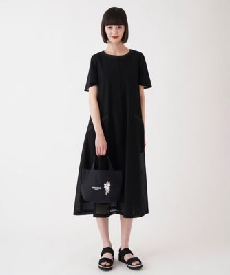 【小さいサイズ】ラッセルメッシュＡラインワンピース