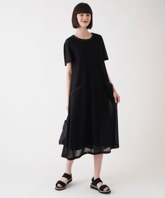 【小さいサイズ】ラッセルメッシュＡラインワンピース