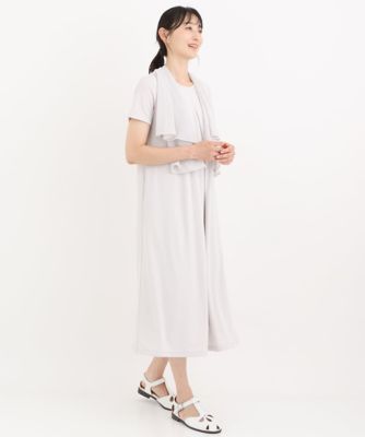 【小さいサイズ／洗える】シフォンケープジョイントワンピース