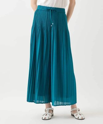 ＜HIROKO BIS（Women/小さいサイズ）＞【小さいサイズ／接触冷感／セットアップ対応】ランダムプリーツワイドパンツ