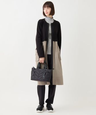 【小さいサイズ／洗える】タフタジョイントフロントジップワンピース