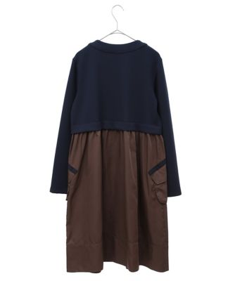 【小さいサイズ／洗える】タフタジョイントフロントジップワンピース