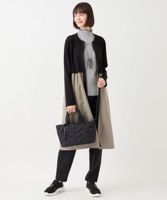 追加【小さいサイズ／洗える】タフタジョイントフロントジップワンピース