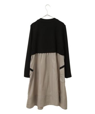 追加【小さいサイズ／洗える】タフタジョイントフロントジップワンピース