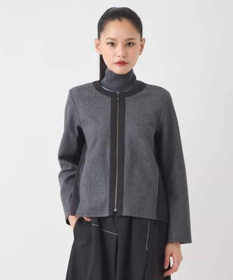 小さいサイズ】異素材ノーカラージャケット | HIROKO BIS（Women