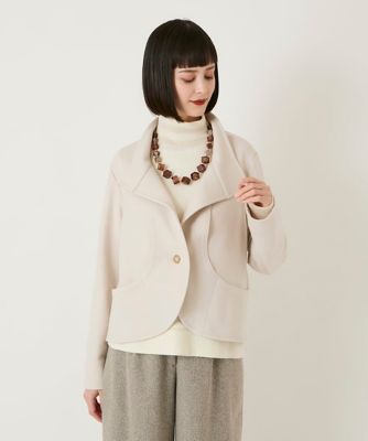 ＜HIROKO BIS（Women/小さいサイズ）＞【小さいサイズ】スムースウールコンパクトジャケット