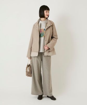 小さいサイズ】レイヤード風ツイルダウンコート | HIROKO BIS（Women