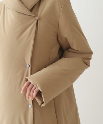 【小さいサイズ】ストレッチタフタショールカラーダウンコート