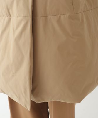 【小さいサイズ】ストレッチタフタショールカラーダウンコート