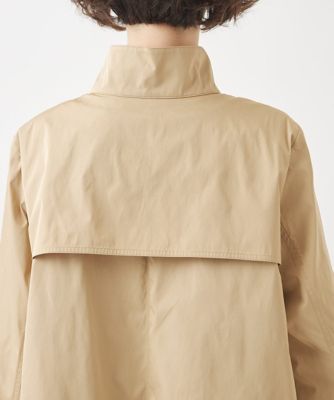【小さいサイズ／ライナー付き／洗える】配色アクセントスタンドカラーコート