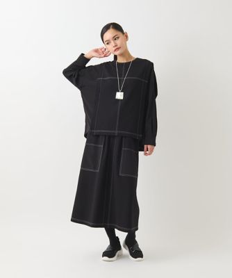 【小さいサイズ】サテーナスクエアメタルロングネックレス
