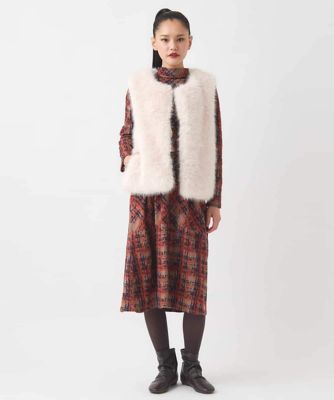 ヒロコビス（hirokobis）/【小さいサイズ】シャギーフェイクファージレ 小さいサイズ】シャギーフェイクファージレ | HIROKO BIS（Women