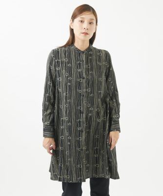 GIANNI LO GIUDICE (Women)/ジャンニロジュディチェ [洗える]ボイルリボンプリントブラウス