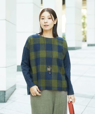 ジャンニ・ロ・ジュディチェ（GIANNI LO GIUDICE）/[日本製]リファインガーゼブロックチェックプルオーバー 日本製］リファインガーゼブロックチェックプルオーバー | GIANNI LO