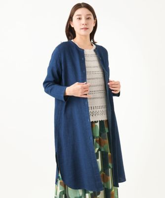 GIANNI LO GIUDICE (Women)/ジャンニロジュディチェ [洗える]二重織ガーゼデニムロングブラウス ネイビー57 トップス【三越伊勢丹/公式】