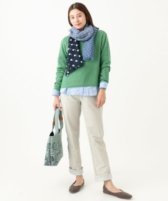 ［洗える・日本製］シャーリングシャンブレーブラウス