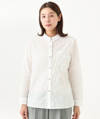 GIANNI LO GIUDICE (Women)/ジャンニロジュディチェ [洗える・日本製]シャーリングシャンブレーブラウス
