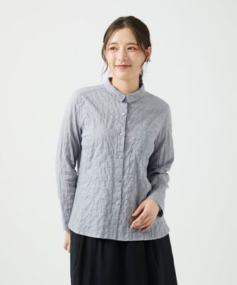 洗える］シャーリングシャンブレーブラウス | GIANNI LO GIUDICE