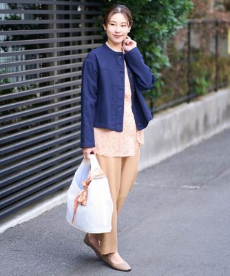 ［洗える・日本製］更紗ドビーシフォンブラウス