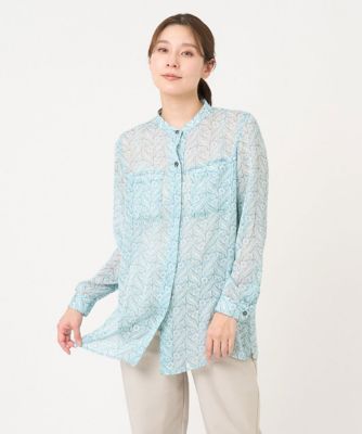 [洗える/日本製]更紗ドビーシフォンブラウス 洗える・日本製］更紗ドビーシフォンブラウス | GIANNI LO
