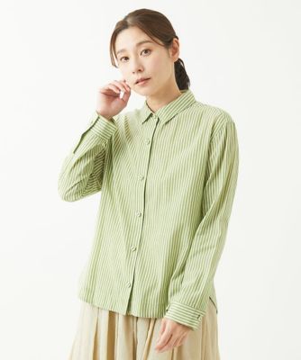 ［洗える・日本製］ロンドンストライプブラウス