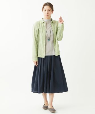 ［洗える・日本製］ロンドンストライプブラウス