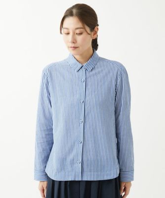 ［洗える・日本製］ロンドンストライプブラウス
