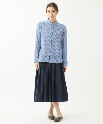 ［洗える・日本製］ロンドンストライプブラウス