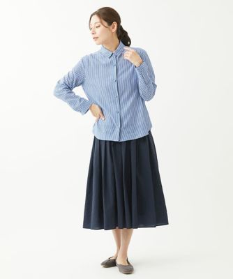 ［洗える・日本製］ロンドンストライプブラウス