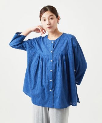 GIANNI LO GIUDICE (Women)/ジャンニロジュディチェ [洗える]ダイヤカットジャガードブラウス