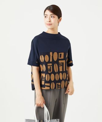 ＜GIANNI LO GIUDICE (Women)＞［洗える］コーヒービーンズプリントブラウス