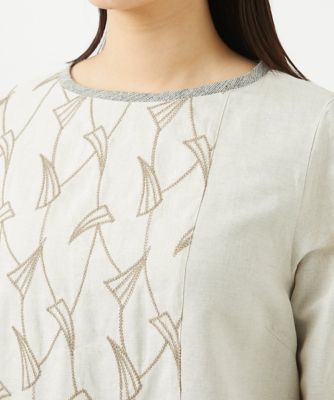 レーヨンリネンエンブロイダリーブラウス