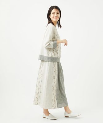 レーヨンリネンエンブロイダリーブラウス