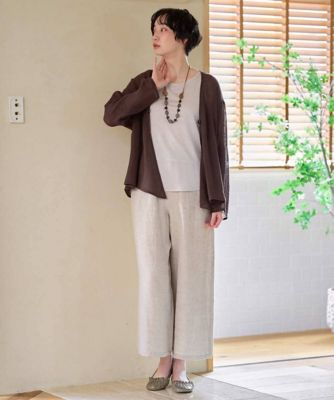 洗える］リネンからみ織りカーディガン | GIANNI LO GIUDICE (Women