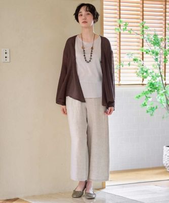 洗える］リネンからみ織りカーディガン | GIANNI LO GIUDICE (Women