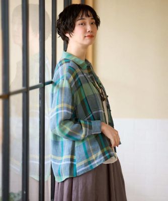 洗える・日本製］先染めチェックブラウス | GIANNI LO GIUDICE (Women