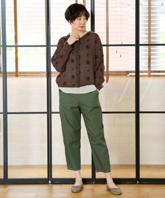 洗える］からみ織りドット刺繍ドルマンブラウス | GIANNI LO GIUDICE
