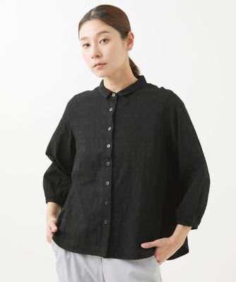 ＜GIANNI LO GIUDICE (Women)＞［洗える］二重織ガーゼドット柄ブラウス