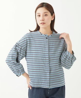 GIANNI LO GIUDICE (Women)/ジャンニロジュディチェ ［洗える・日本製］先染めボーダーブラウス
