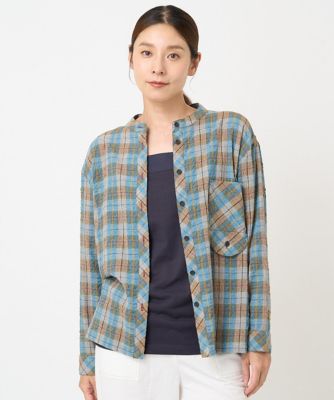 ＜GIANNI LO GIUDICE (Women)＞［洗える］先染めコットンチェックブラウス