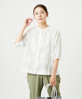 ＜GIANNI LO GIUDICE (Women)＞［洗える］ドットジャガードシャツブラウス