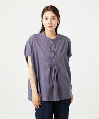 ＜GIANNI LO GIUDICE (Women)＞［洗える］ドットジャガードオーバーブラウス