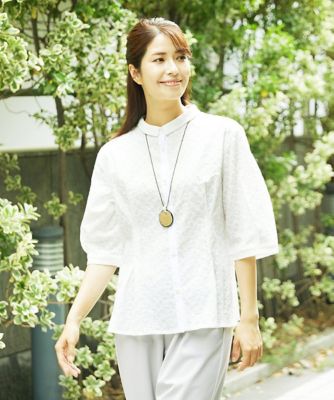 GIANNI LO GIUDICE (Women)/ジャンニロジュディチェ ［洗える］トライアングルレースブラウス