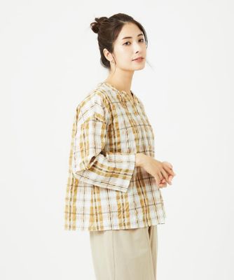 洗える］先染めブロックチェックブラウス | GIANNI LO GIUDICE (Women