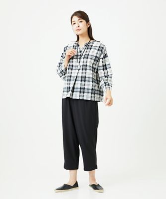 洗える］先染めブロックチェックブラウス | GIANNI LO GIUDICE (Women