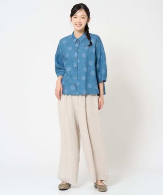 新品✨リテン キャンディブラウス 2024ss 日本製 洗える ポケット ミント 洗える］リネンドットブラウス | GIANNI LO GIUDICE (Women)/ジャンニ