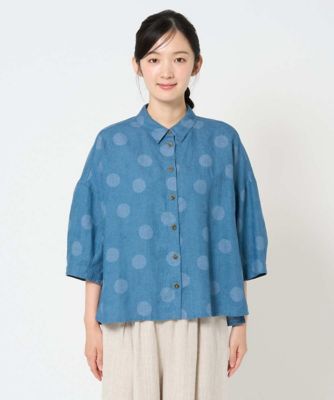 洗える］リネンドットブラウス | GIANNI LO GIUDICE (Women)/ジャンニ